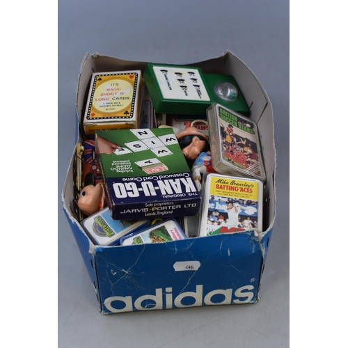 583 - A Selection of Retro Playing Cards, Top Trumps, And Games. Includes Frosties Playing Cards, British ... 