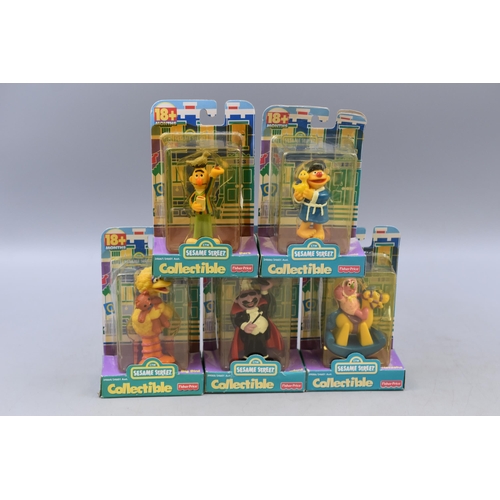 181 - Collection of Five Vintage Iconic Collectible Sesame Street Charicatures in Sealed Blister packs to ... 