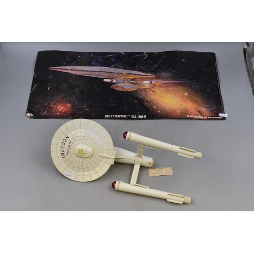 182 - Die-Cast Model of U.S.S Enterprise NCC-1701 ( Possibly Franklin Mint Anniversary Model 1991 ) approx... 