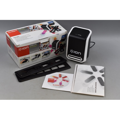 603 - Boxed ION 35mm Slide and Film Scanner complete with Lead, Disc and Quick start Guide