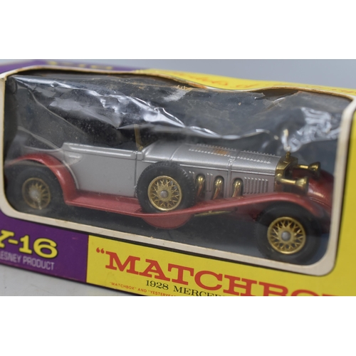 191 - Two Boxed Die Cast Cars To Include Matchbox 1928 Mercedes SS Coupe, And Minichamps BMW