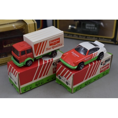 192 - A Selection of Six Boxed Advertising Die Cast Vehicles. Includes Lledo Tetley, Lledo John West, Corg... 