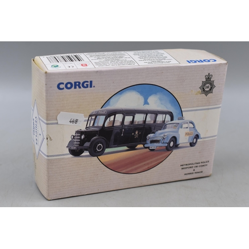 211 - A Corgi Boxed Limited Edition Metropolitan Police Bedford OB Coach & Moris Minor Die Cast Vehicl... 