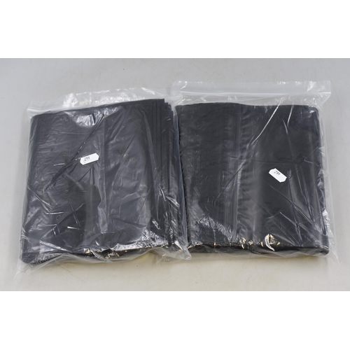 626 - A Selection of 150+ Black Poly Bags, 34x22.5cm