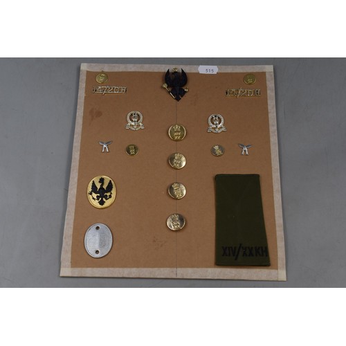 228 - Selection of 14/20 Kings Royal Hussars Buttons and Badges