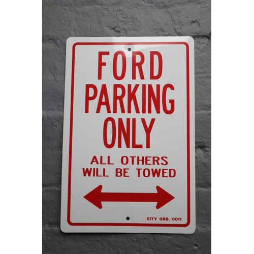 678 - Vintage Style Plastic Ford Parking Sign 18