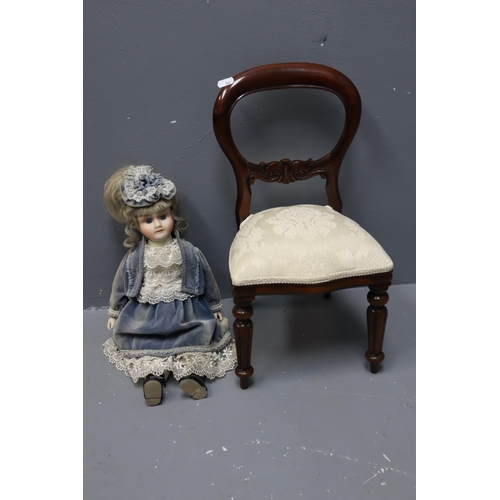 239 - Mixed Lot to include Two Vintage Porcelain Dolls with Dolls Chair