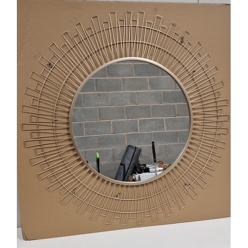 653 - Brand New In Packaging 100cm Diameter Contemporary Wall Mirror