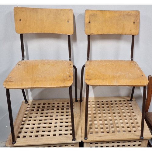 654 - Pair of Vintage School Chairs