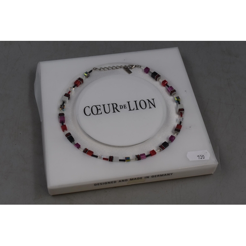 258 - Designer Coeur De Lion Multicoloured Necklace. Complete in Box