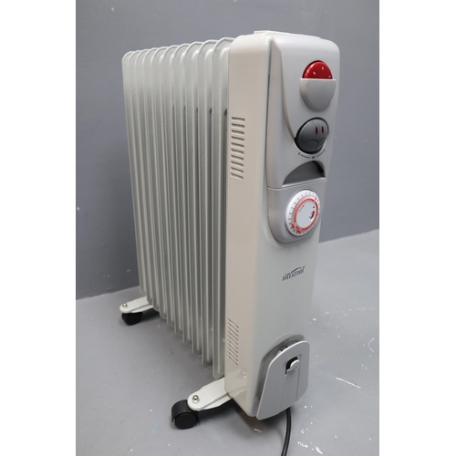 671 - Mistral 2.5KW electric radiator model SDFP3-11TY29 with built in timer, in excellent condition, work... 