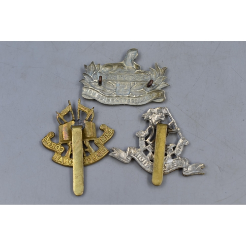 263 - The 3rd Gloucester Volunteers, Army Education Corps and The West Riding Military Cap Badges