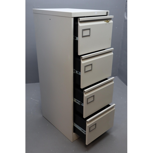 674 - Metal 4 Drawer Filing Cabinet Complete with Keys (52