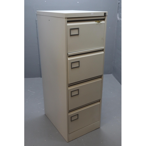 674 - Metal 4 Drawer Filing Cabinet Complete with Keys (52