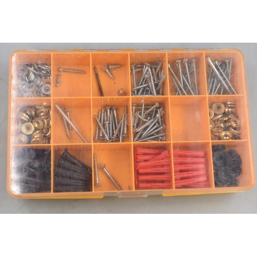 755 - Mixed Lot of 4 Storage cases with contents to include Rivet Gun, screws, Fixings, Nails and more