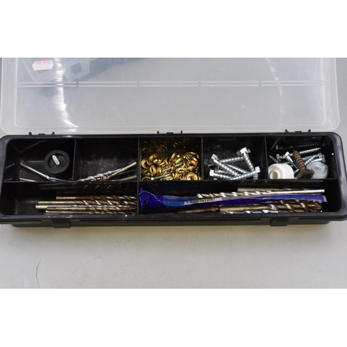 761 - Two Compartment Organiser Cases complete with Contents to include Drill Bits, Screwdriver Bits, Scre... 