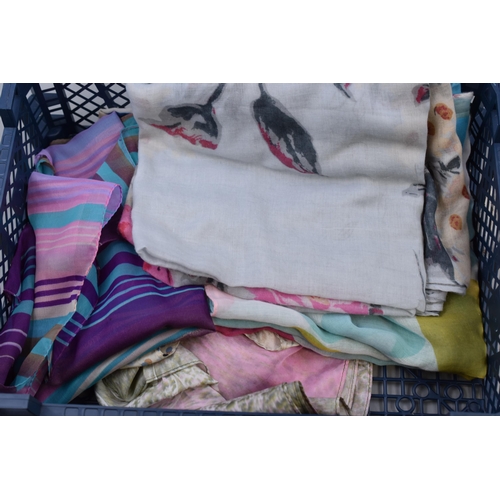 771 - Mixed Selection of Silk Cloths including Scarves and Table Cloth