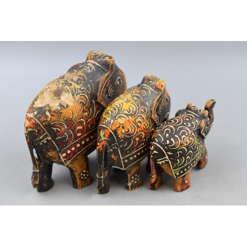 287 - Set of 3 Graduated Decorative Elephants