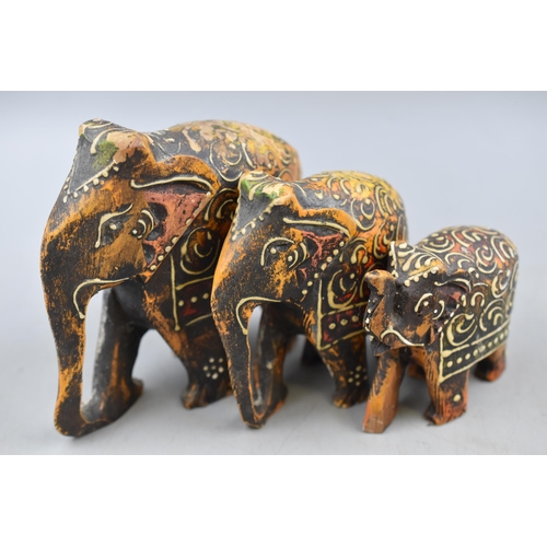 287 - Set of 3 Graduated Decorative Elephants