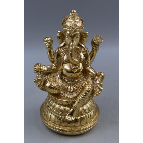 288 - Gold Effect Ganesh Relegious Statue 8