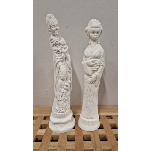 291 - Two Tall Oriental Figures measuring Approx 11.5 Inches