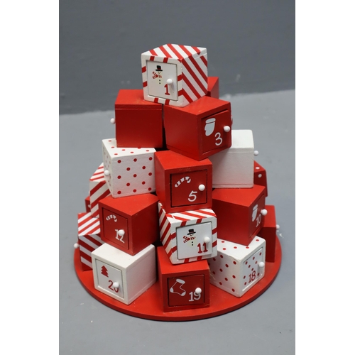 832 - Collection of Christmas Items to Include Wooden Advent Calender ( Add Your Own Daily Gift ie Chocola... 