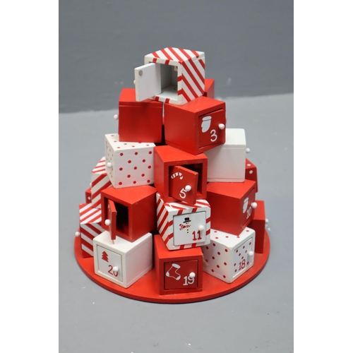 832 - Collection of Christmas Items to Include Wooden Advent Calender ( Add Your Own Daily Gift ie Chocola... 