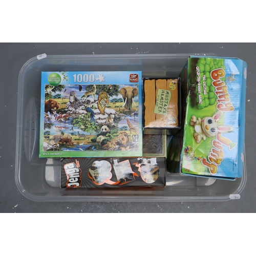 835 - Mixed Selection of Boxed Children’s Games and Puzzles to include Mustafa Hamster, Bunny Jump, ... 