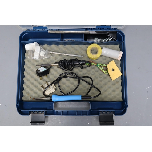 839 - Soldering Kit in a plastic storage case