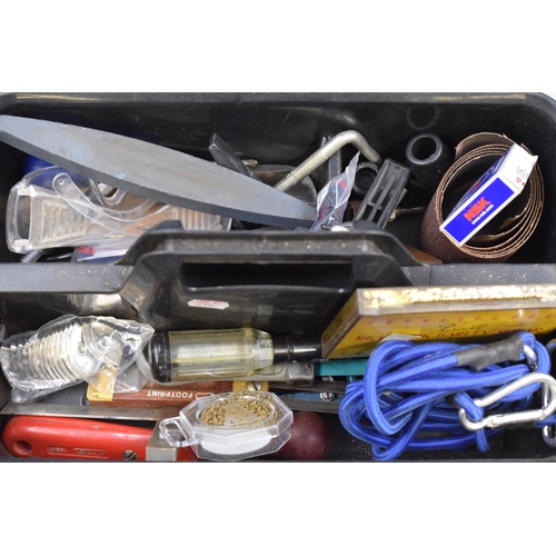 852 - Tool caddy Complete with Tools to include screwdrivers, Knives, Set Squares and more