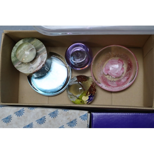 862 - A Selection of Crystalware (Some Boxed), With Various Collectable Paperweights. Includes Royal Doult... 