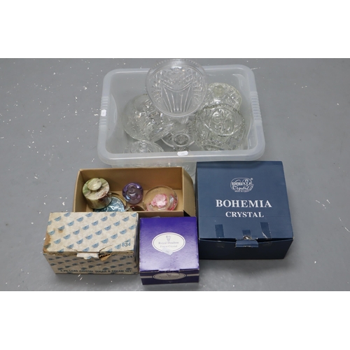 862 - A Selection of Crystalware (Some Boxed), With Various Collectable Paperweights. Includes Royal Doult... 