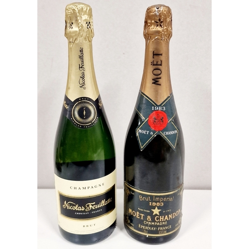 329 - Moet and Chandon Brut Imperial 1983 Champagne 75cl and Nicolas Feuilatte 75cl Champagne