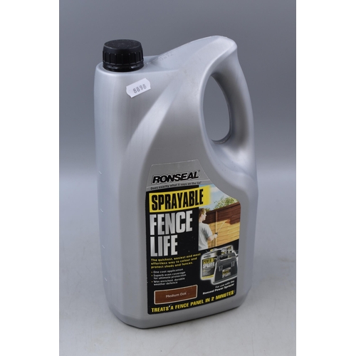 717 - Ronseal 5 litre Sprayable Fence Life (Sealed) Medium Oak