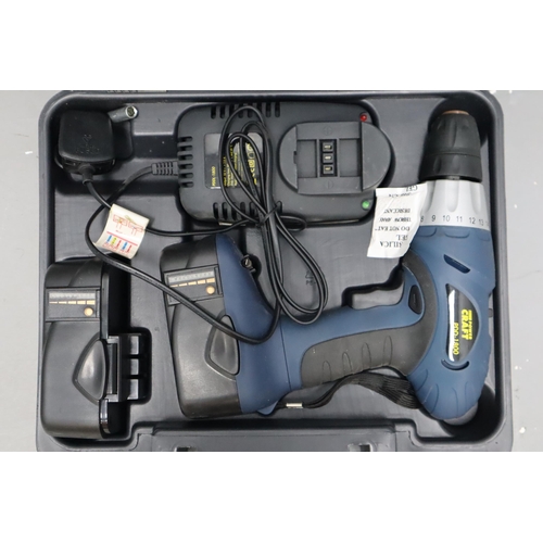 720 - Working Cased Power Craft PDD-1800 Cordless Drill with Charger and spare battery