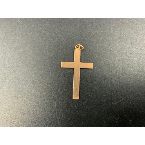 49A - Gold 9ct Cross Pendant Complete with Presentation Box 