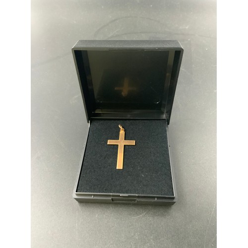 49A - Gold 9ct Cross Pendant Complete with Presentation Box 