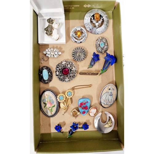 80A - Selection of Brooches Includes Celtic and Cameo