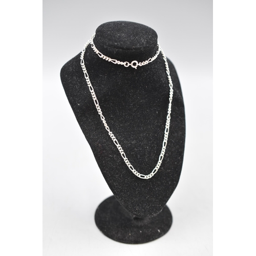 2 - Sterling Silver Figaro Chain 18”