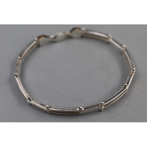 14 - Silver 925 Gate Link Bracelet