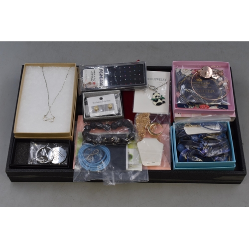 53 - Mixed Selection of New Packaged items to include Panda Necklace, Nose Screws, Daughter Bangle Gift a... 