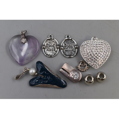 61 - Mixed Selection of Charms and Pendants, includes Silver