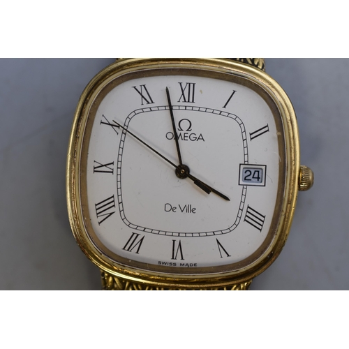 77 - Omega De Ville Quartz Gents Watch (Working)