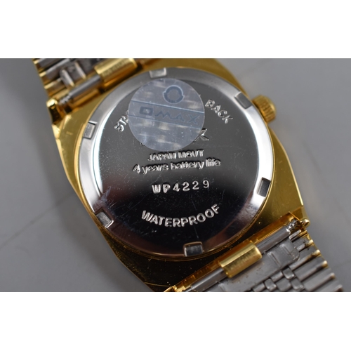 83 - Omax Crystal Waterproof Quartz Watch (Working)