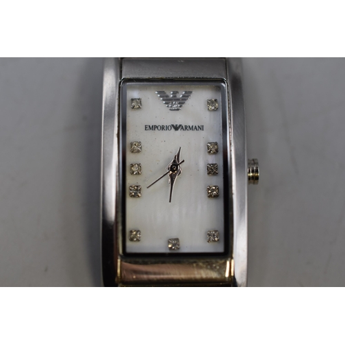 85 - Emporio Armani Ladies Quartz Watch (Working)