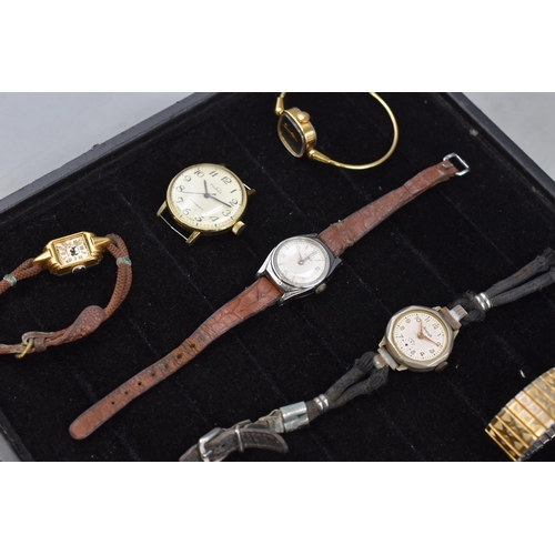 89 - Selection of 10 Mechanical Watches including Bulova, ruhla, Timex and More