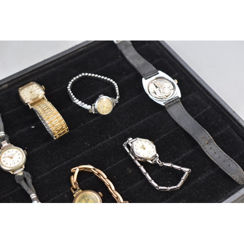 89 - Selection of 10 Mechanical Watches including Bulova, ruhla, Timex and More