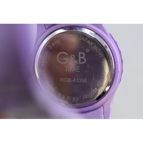 91 - G&B Time Purple Watch (Working)