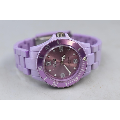 91 - G&B Time Purple Watch (Working)