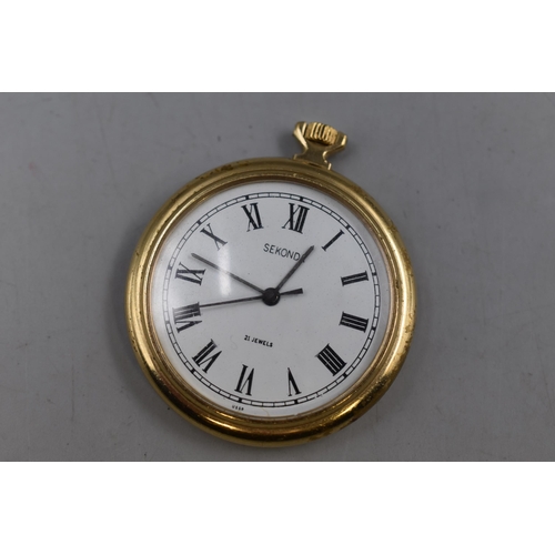 104 - Sekonda Mechanical 21 Jewels Pocket Watch (Working)